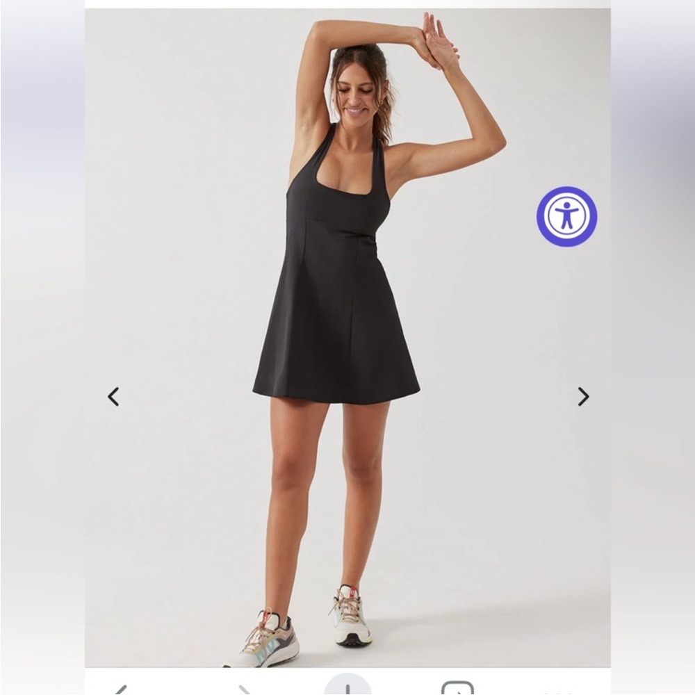 Outdoor Voices Black Halter Athletic Sundress